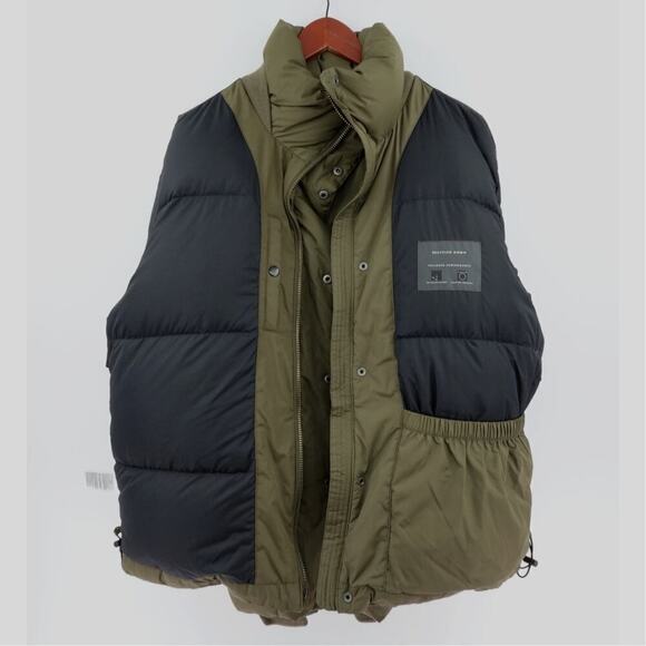 Banana Republic Down Puffer Jacket Mens Large Exploration Green Gorpcore - Picture 6 of 16